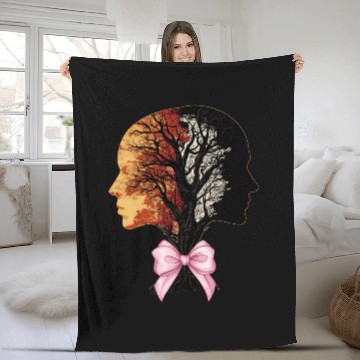 Discover Coquette Bow Genealogy DNA Tree Family History Fleece Blankets