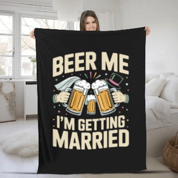 Discover Beer Bachelorette party Funny Bride and Groom Fleece Blankets