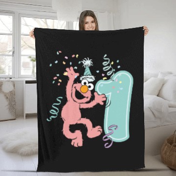 Discover Sesame Street Birthday Design With Elmo One Year Fleece Blankets
