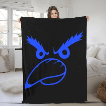 Discover Raven bird looks evil cool funny comic humor face Fleece Blankets