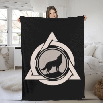 Discover Alter Otherkin Therian Theta Delta Logo Wolf Alpha Fleece Blankets