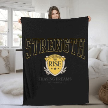 Discover College-Inspired Motivational Lettering Design Fleece Blankets