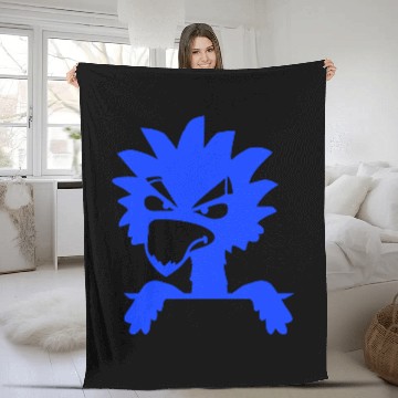 Discover Raven bird looks evil cool funny comic humor fun Fleece Blankets