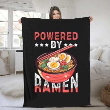 Discover Ramen Japanese Noodles Powered By Ramen Fleece Blankets
