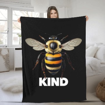 Discover Bumble bee kind cute birthday present Fleece Blankets