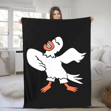Discover Seagull bird dances happily celebrates cheerful Fleece Blankets