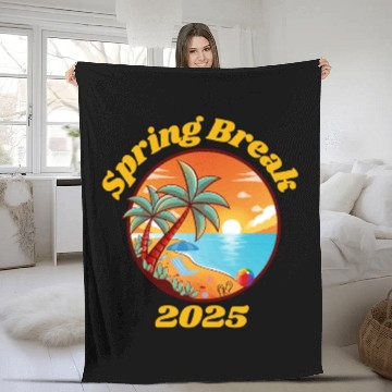 Discover Spring Break 2025 Fleece Blankets