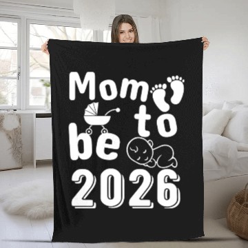 Discover Mom To Be 2026 Baby Arrival Announcement Fleece Blankets