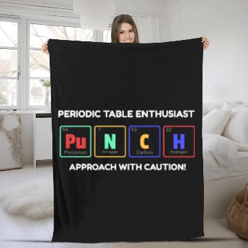 Discover Periodic Table Enthusiast Fleece Blankets