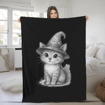 Discover Witchy Whiskers Fleece Blankets