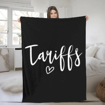 Discover Love Tariffs Funny Trump Tariff Women's Tariff Fleece Blankets