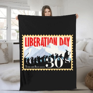 Discover Liberation Day, There & Back Again 1930's Fleece Blankets