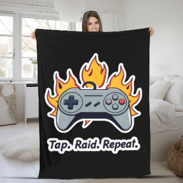 Discover Tap. Raid. Repeat. – Retro Gamer Controller On Fir Fleece Blankets