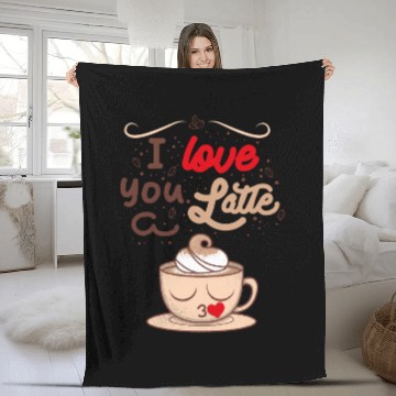 Discover I Love You a Latte Fleece Blankets