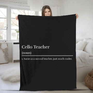 Discover cello teacher definition Fleece Blankets