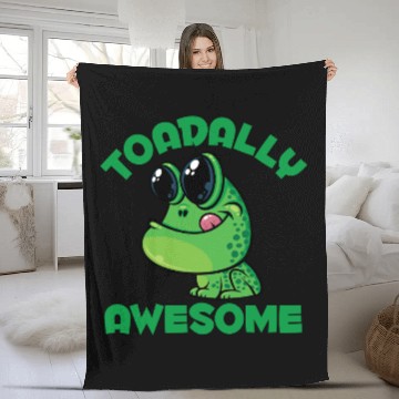 Discover Toadally Awesome Happy Cartoon Toad Fleece Blankets