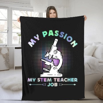 Discover STEM Teacher My Passion My STEM Computer Science Fleece Blankets