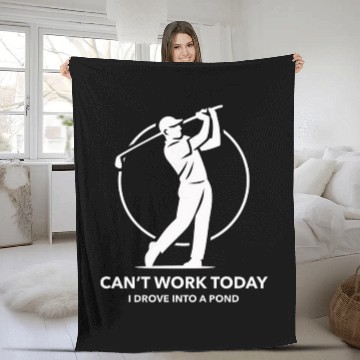 Discover I Drove Into A Pond Golf Apparel Fleece Blankets