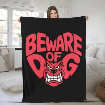 Discover Beware of DOG Fleece Blankets
