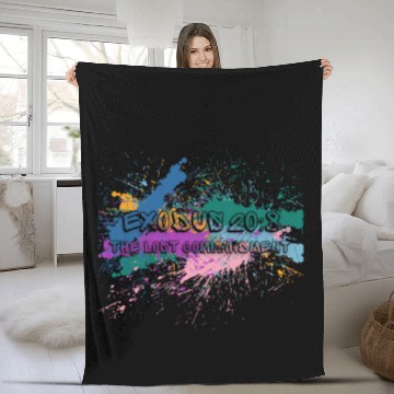 Discover The Lost Commandment multi color Fleece Blankets