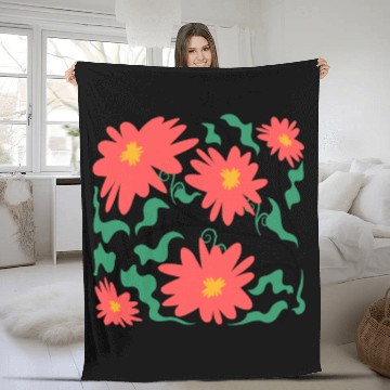 Discover Boho Summer Flower Nature Lover Floral Wildflower Fleece Blankets