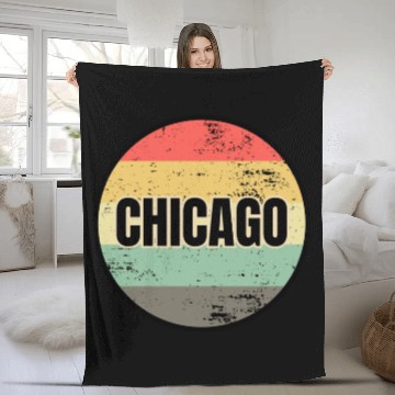 Discover Chicago Fleece Blankets