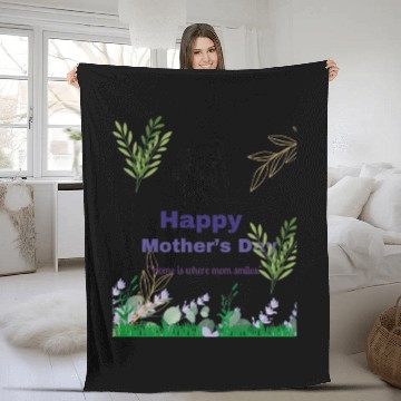 Discover A Mother's Love - Mother's Day Greeting Fleece Blankets