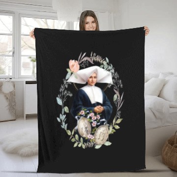 Discover St Catherine Laboure and Our Lady of Grace Fleece Blankets