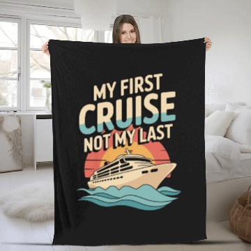 Discover Cruise Rookie Ocean Adventure First Voyage Fleece Blankets