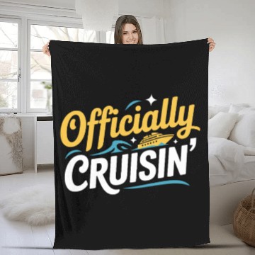 Discover Cruise Rookie Ocean Adventure First Voyage Fleece Blankets