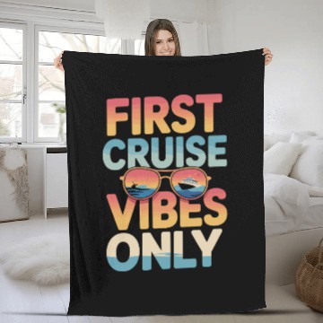Discover Cruise Rookie Ocean Adventure First Voyage Fleece Blankets