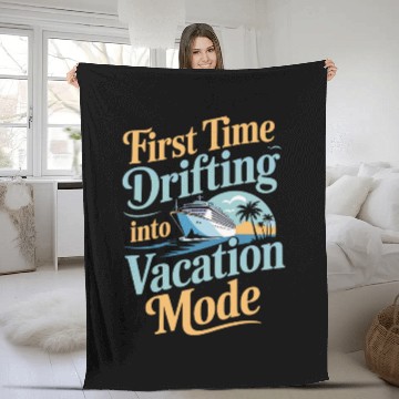 Discover Cruise Rookie Ocean Adventure First Voyage Fleece Blankets