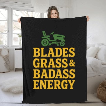 Discover Landscaper Lawn Boss Outdoor Life Green Thumb Gras Fleece Blankets