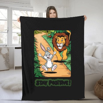 Discover Stay Positive | Motivational & Inspirational Quote Fleece Blankets