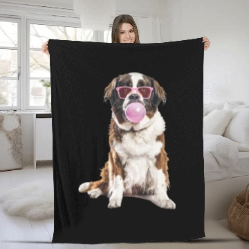 Discover Saint Bernard Fleece Blankets