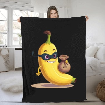 Discover A sneaky banana Fleece Blankets