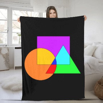 Discover Colorful Design Tringle Square Circle Fleece Blankets