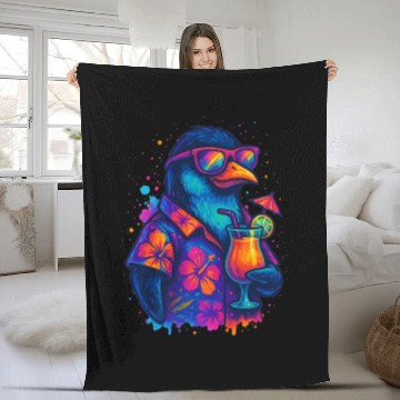Discover Cool Penguin Vibes Fleece Blankets