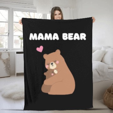 Discover Mama Bear Mother's Day Fleece Blankets