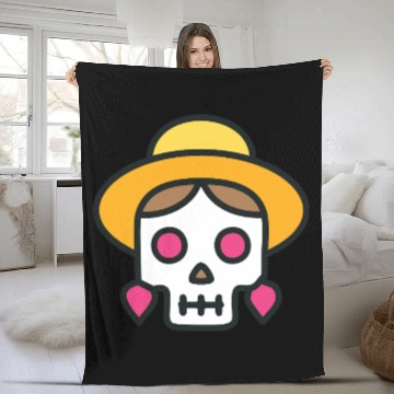 Discover Cinco de mayo skull Fleece Blankets