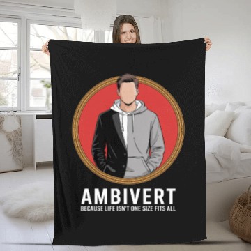 Discover Ambivert Because Life Isn’t One Size Fits All Fleece Blankets