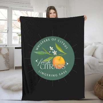 Discover Elegant Citrus Branding Design Fleece Blankets