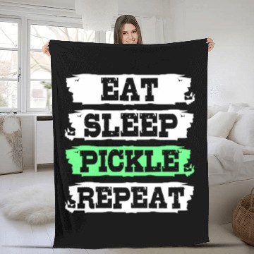 Discover Pickles Vegan Food Pickle Fleece Blankets
