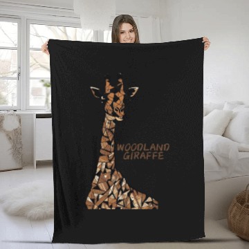 Discover WOODLAND GIRAFFE Fleece Blankets