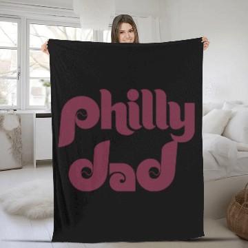 Discover Philly Dad Fleece Blankets