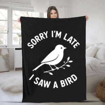 Discover Bird Watching Funny Nature Gift for Bird Outdoor Fleece Blankets
