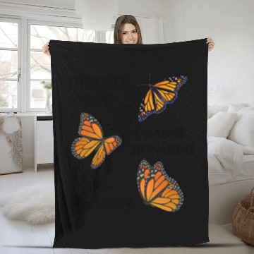 Discover the only good orange monarch is a butterfly Fleece Blankets