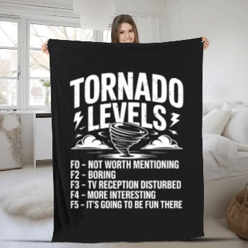 Discover Tornado Levels Meteorology Storm Chasing Fleece Blankets