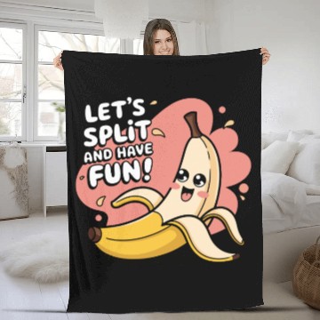 Discover Banana Slip Fleece Blankets