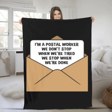 Discover Postal Worker Postman Mail Carrier Fleece Blankets